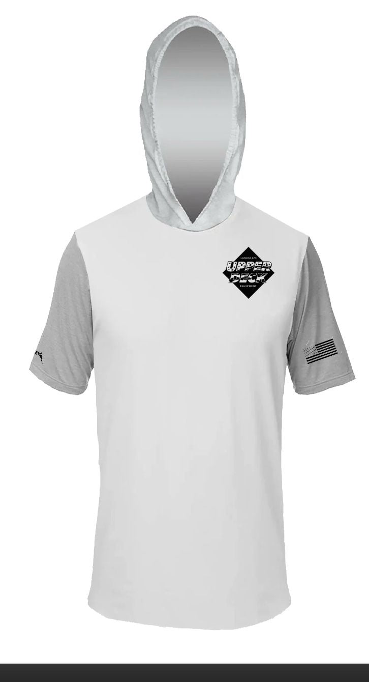 MENS- AMP HOODED SURF TEE SIZE "L "(1MST1SH3) BLACK/ALLOY