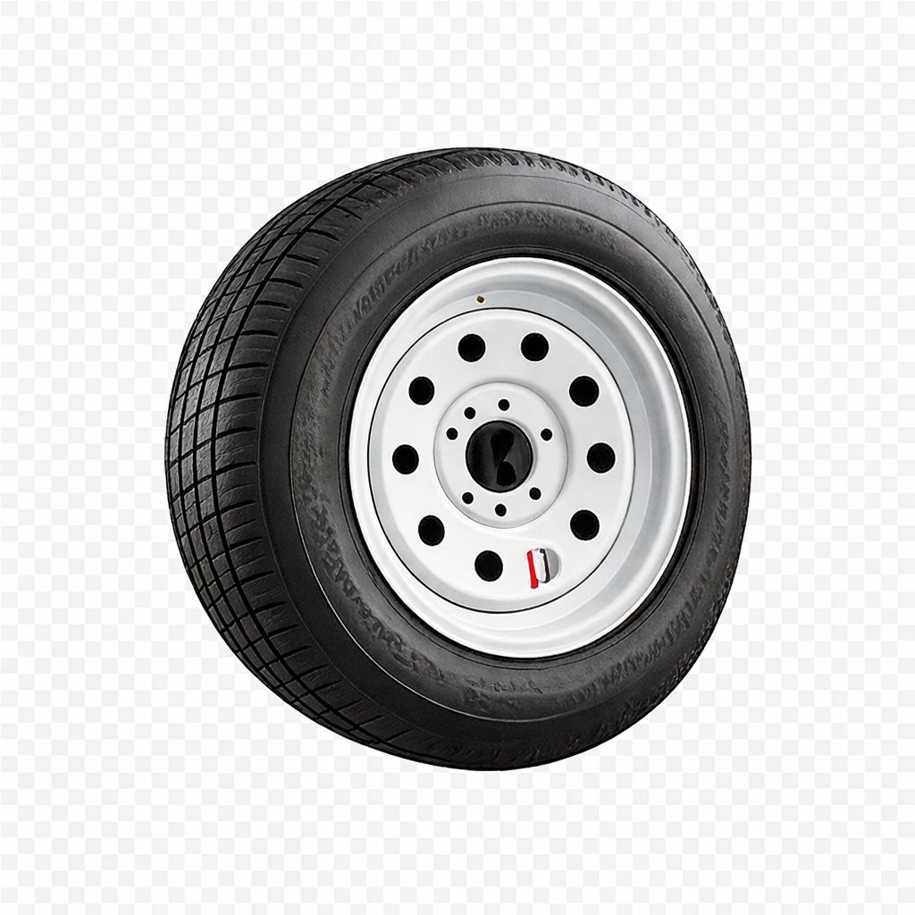 ST205/75R 15C 15X5LUG WHITE RIM (Y814014)